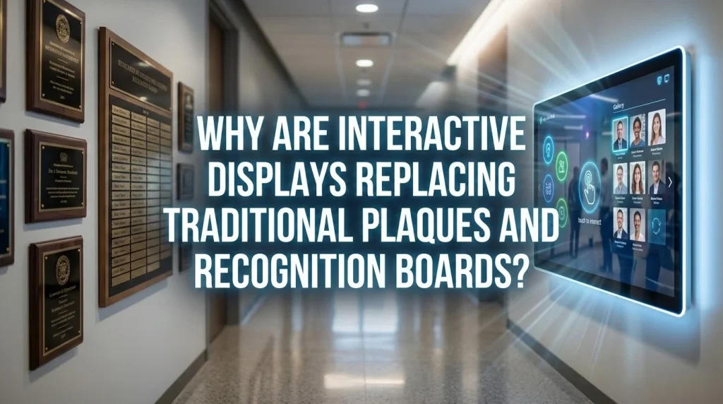 Why Are Interactive Displays Replacing Traditional Plaques and Recognition Boards?